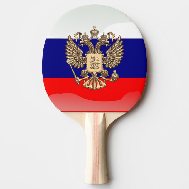 Russian glossy flag ping pong paddle (Front)