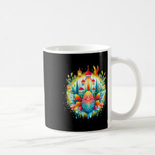 Russian Greek Byzantine Orthodox Cross He Is Risen Coffee Mug