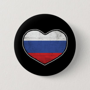 Russian Heart 6 Cm Round Badge