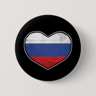 Russian Heart 6 Cm Round Badge