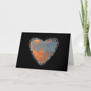 Russian Heart in the Clouds congratulation card