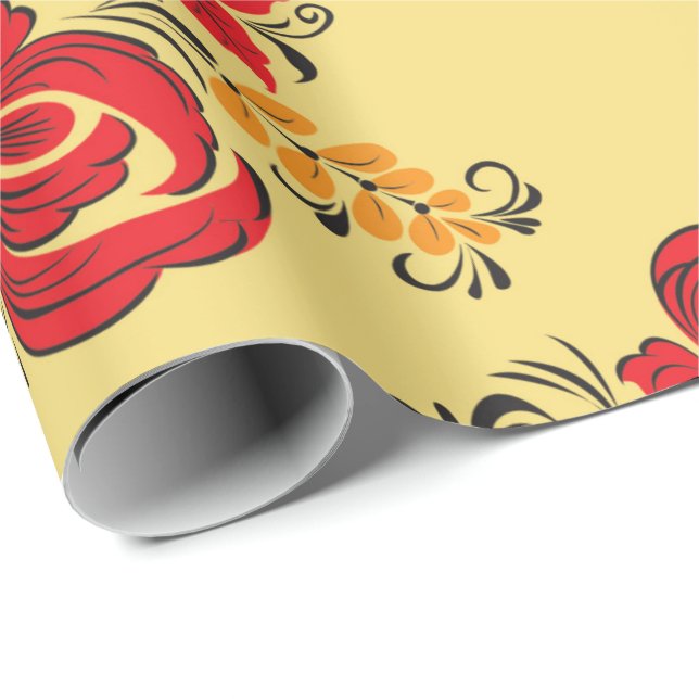 Russian Hohloma Wrapping Paper (Roll Corner)