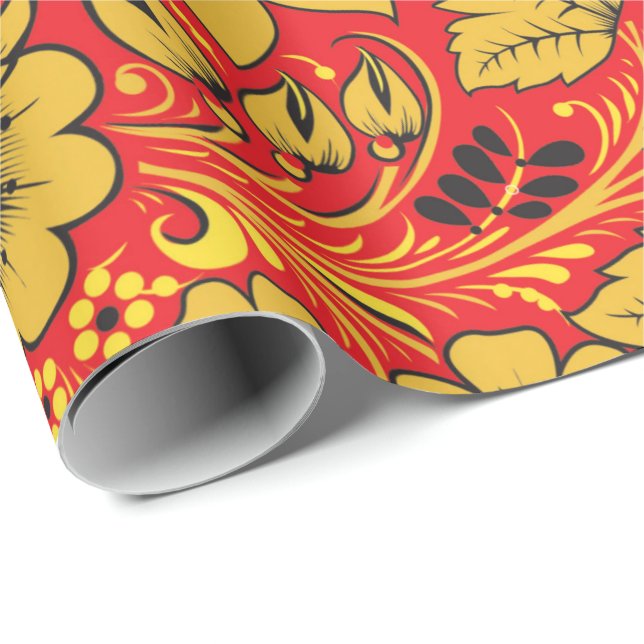 Russian Hohloma Wrapping Paper (Roll Corner)