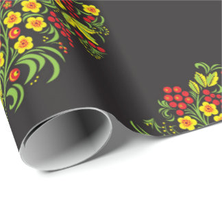 Russian Hohloma Wrapping Paper
