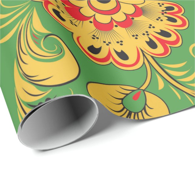 Russian Hohloma Wrapping Paper (Roll Corner)