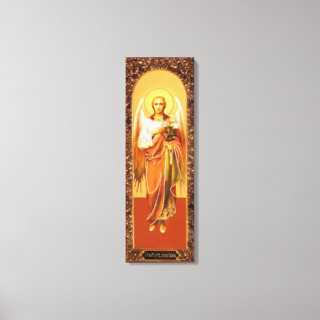 Russian Icon Archangel Gabriel  Wrapped Canvas (Front)