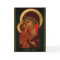 Russian icon Christmas card with Theotokos