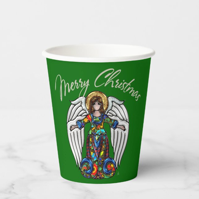 Russian Icon Guardian Angel for Christmas Paper Cups (Front)