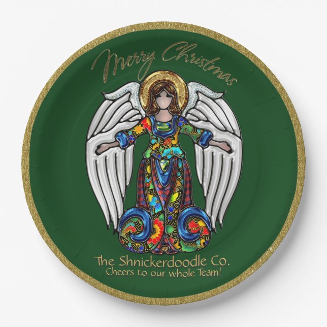 Russian Icon Guardian Angel Personalised Paper Plate (Front)