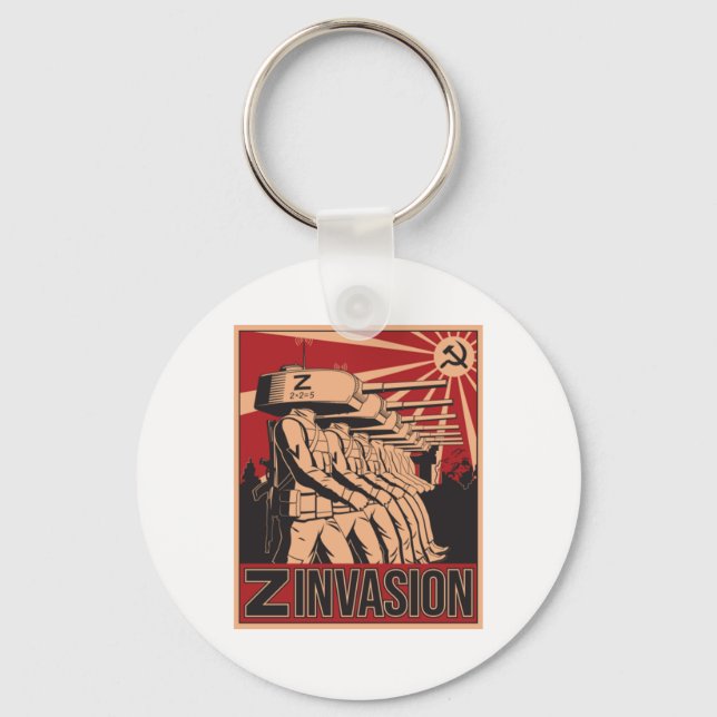 Russian invasion of Ukraine 2022 Key Ring (Front)