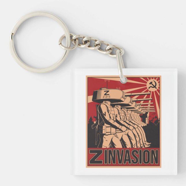 Russian invasion of Ukraine 2022 Key Ring (Front)