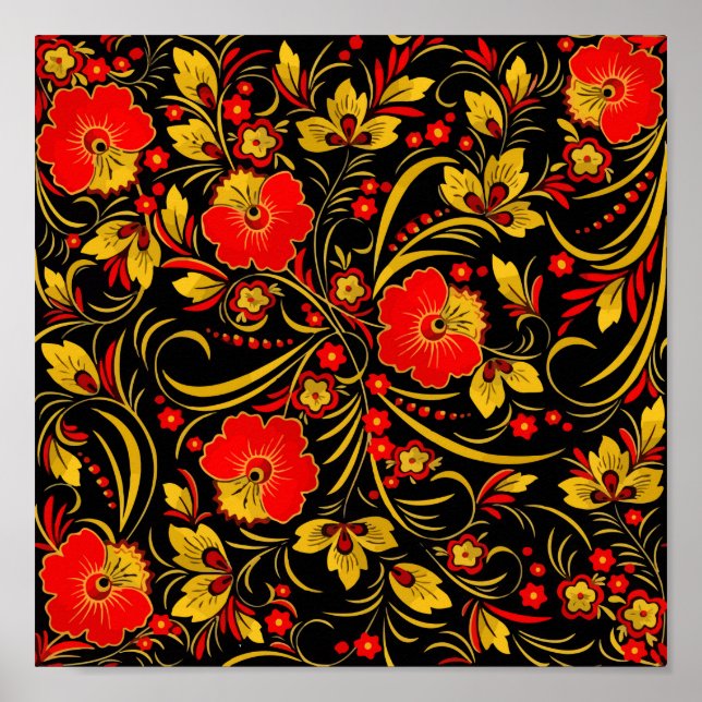 Russian khokhloma poster (Front)