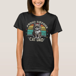 Russian Longhair Father Owner Proud Dad Siberian F T-Shirt
