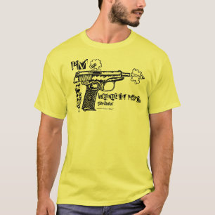 Russian Makarov pistol graphic art cool t-shirt