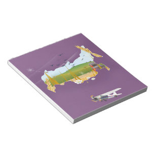 Russian Map travel poster Notepad