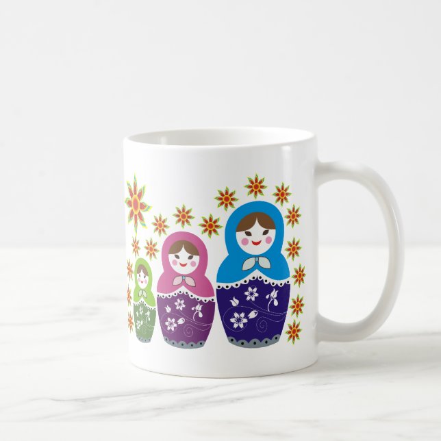 Russian Matryoshka Doll Mugs (Right)
