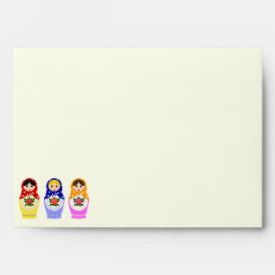 Russian matryoshka dolls envelopes