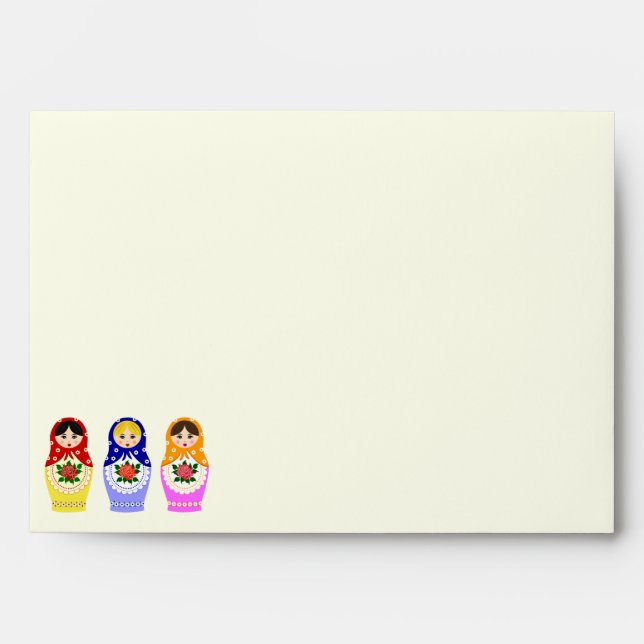 Russian matryoshka dolls envelopes (Front)