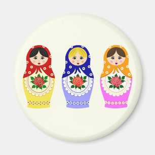 Russian matryoshka dolls magnet