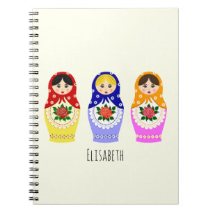 Russian matryoshka dolls notebook