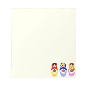 Russian matryoshka dolls notepad