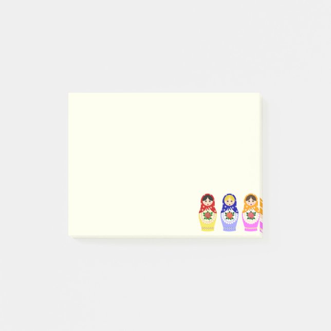 Russian matryoshka dolls post-it notes (Front)