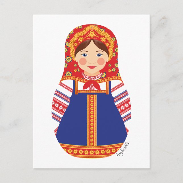 Russian Matryoshka Postcard (Front)