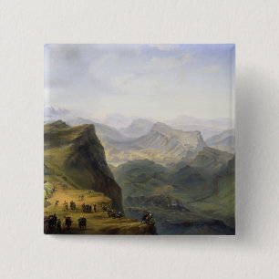 Russian Military Camp in Dagestan, 1895 15 Cm Square Badge