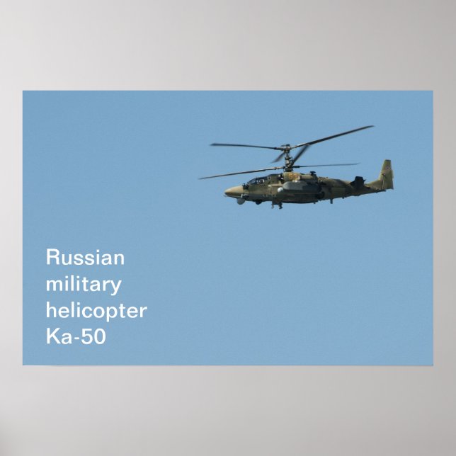 Russian military helicopter Ka-50 Poster (Front)