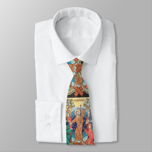 Russian mosaic icon tie (Tied)