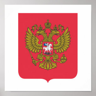 Russian national emblem poster