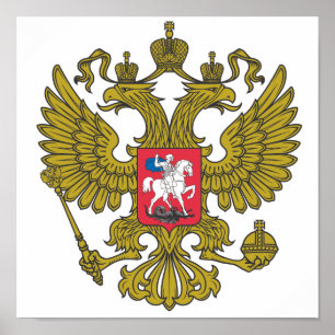 Russian national emblem poster