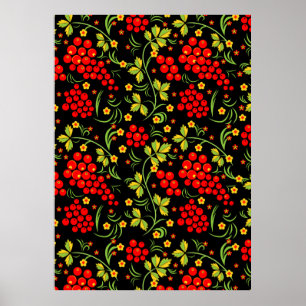 Russian national pattern poster