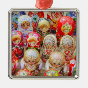 Russian Nested Dolls Metal Tree Decoration