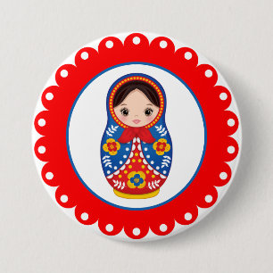 Russian Nesting Doll Matryoshka Button