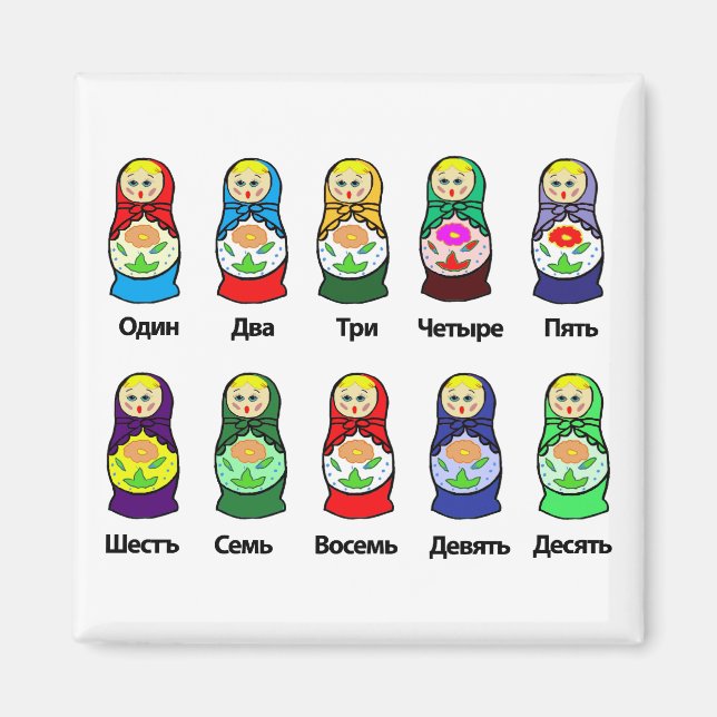 Russian Nesting Doll (Matryoshka) Magnet (Front)