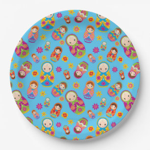 Russian Nesting Doll Matryoshka Paper Plate