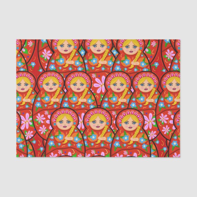 Russian Nesting Doll - Matryoshka Tissue Paper (Front)