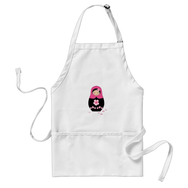 Russian nesting Doll Pink Matryoshka Babushka Standard Apron (Front)