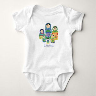 Russian Nesting Dolls Baby Bodysuit