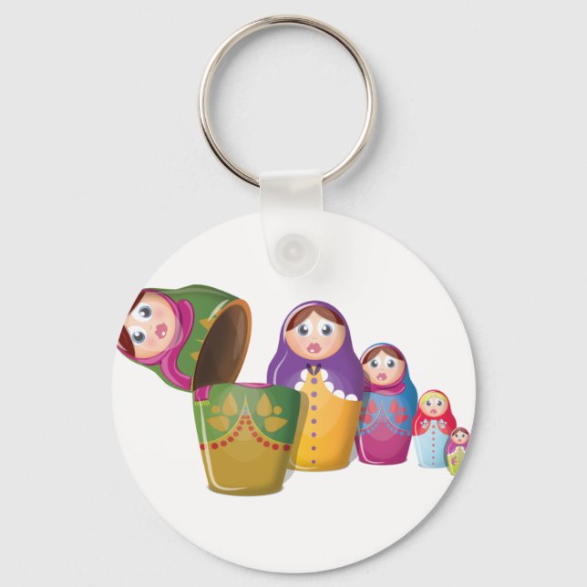 Russian Nesting Dolls Key Ring (Front)