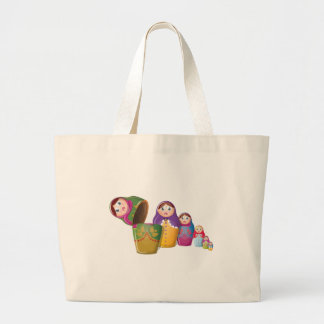 Russian Nesting Dolls Large Tote Bag