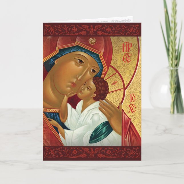 Russian Orthodox Christmas Card - Golden Light (Front)