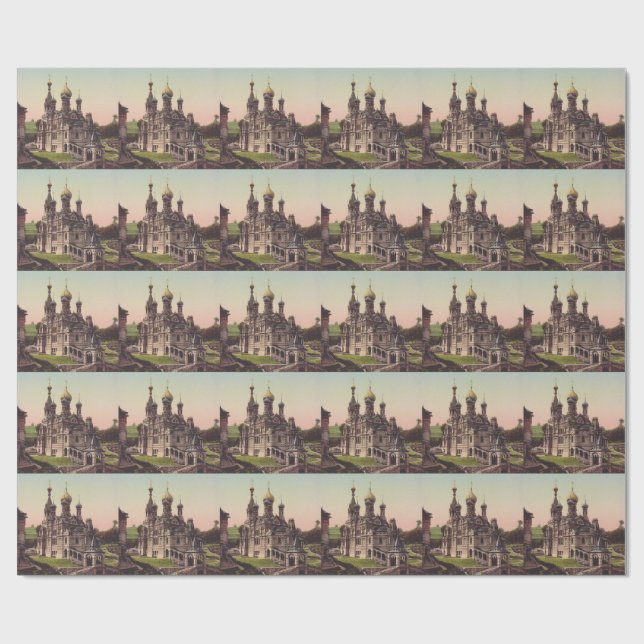 Russian Orthodox Church in Moscow Wrapping Paper (Flat)