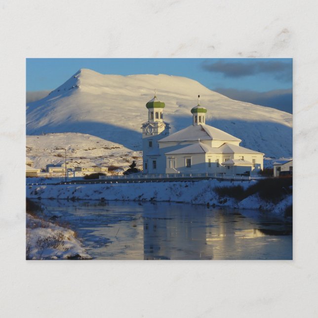 Russian Orthodox Church south side, Unalaska Islan Postcard (Front)