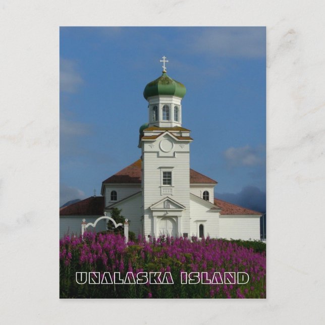 Russian Orthodox Church~ Unalaska, AK Postcard (Front)