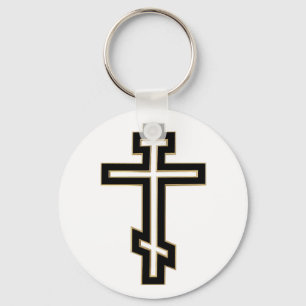 Russian orthodox cross key ring