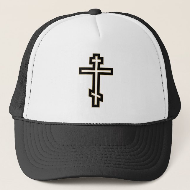 Russian orthodox cross trucker hat (Front)