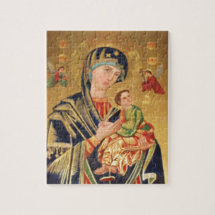 Russian Orthodox Icon - Virgin Mary and baby Jesus Jigsaw Puzzle