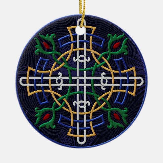 Russian Orthodox Symbol - Personalized Ceramic Tree Decoration (Front)